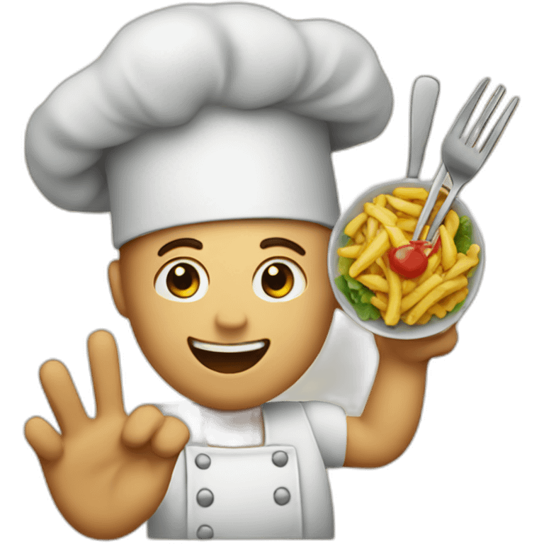 Good hand and restaurant emoji