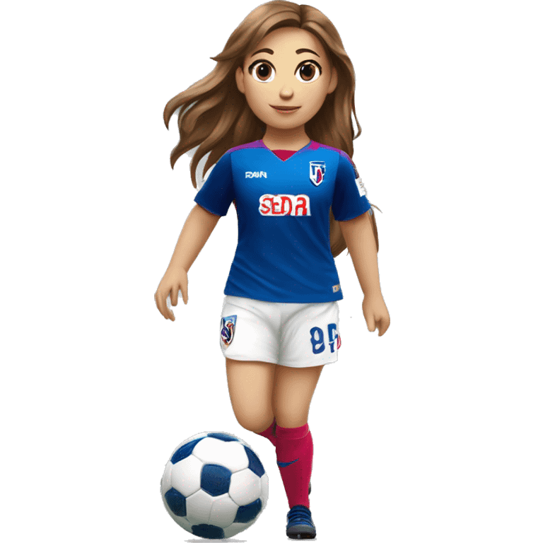 niña futbolista del equipo  SD.Eibar  en el estadio Ipurúa  emoji