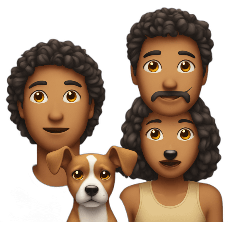 people face and bird face and dog faces emoji