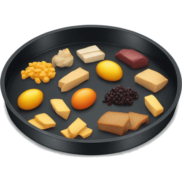 black food tray emoji