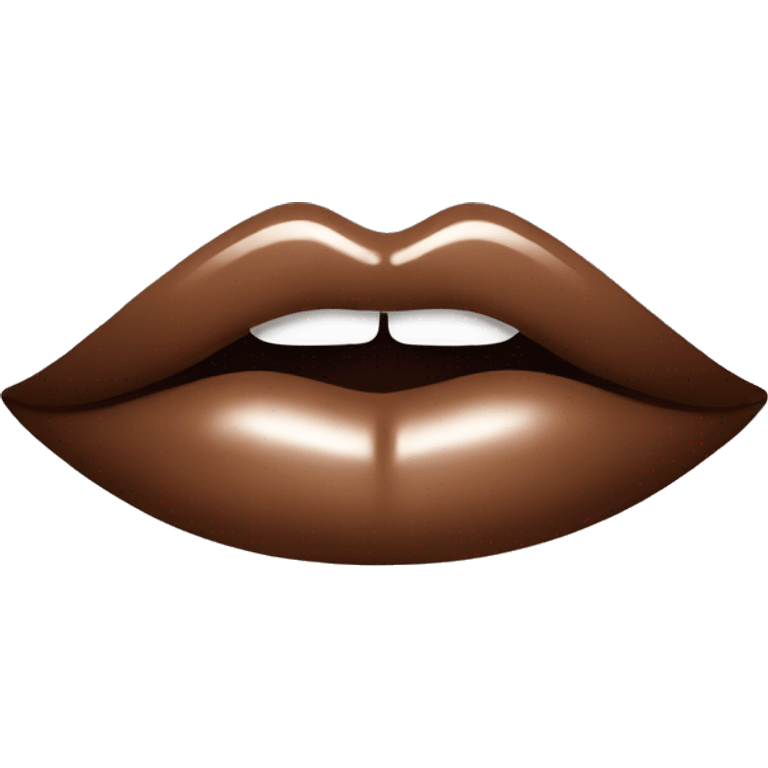 Lips lined with brown lip liner emoji