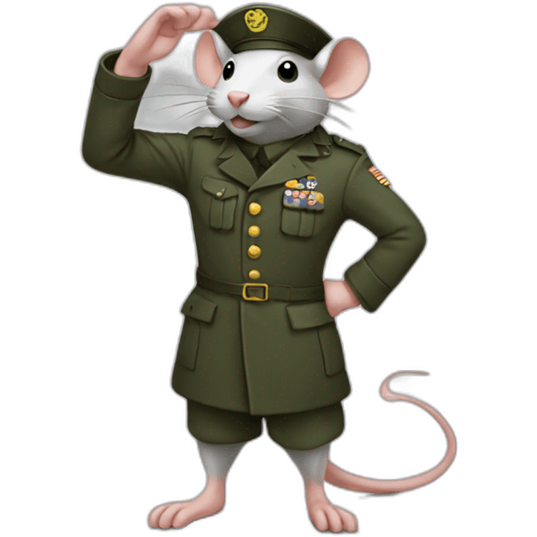 Saluting rat emoji