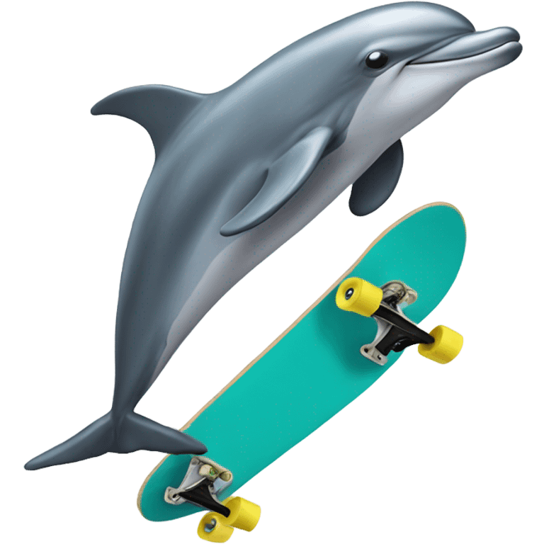 dolphin skateboarding  emoji