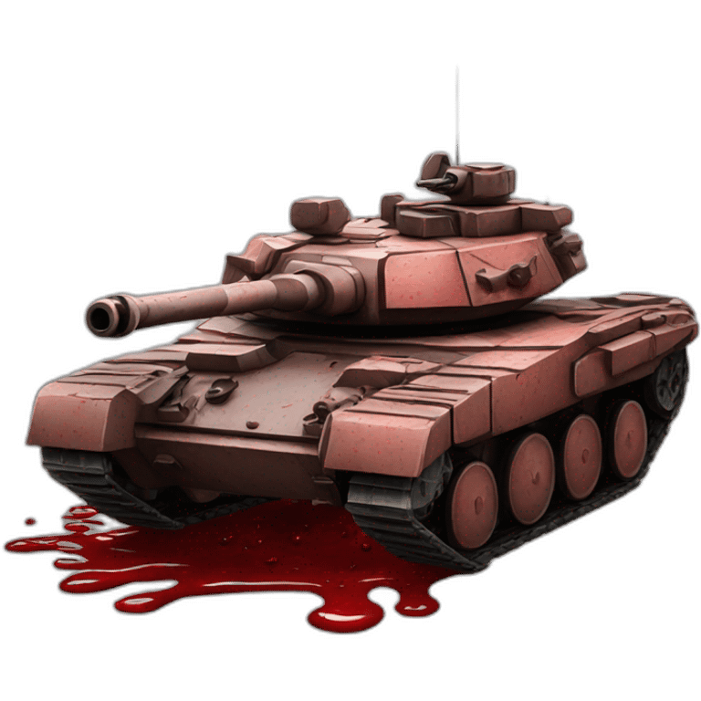 t90 tank made from fresh meat with blood emoji