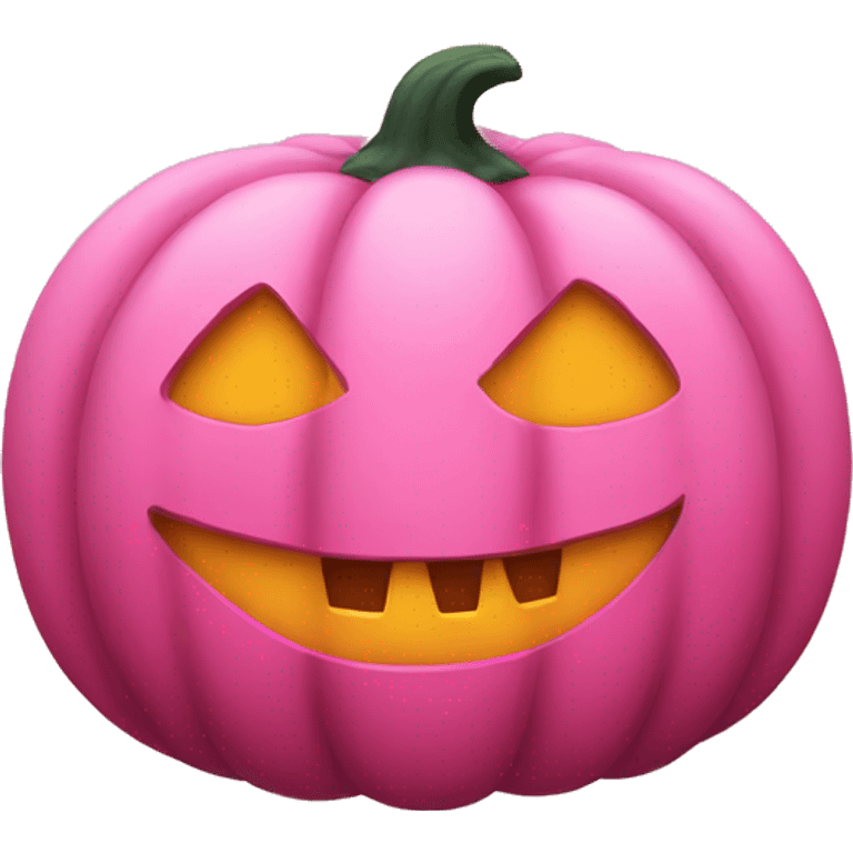 A pink pumpkin emoji