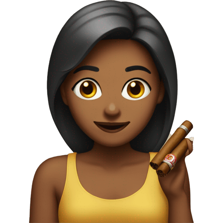 girl with the cigar emoji