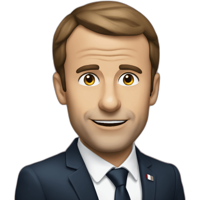 macron qui mane un yaourt emoji