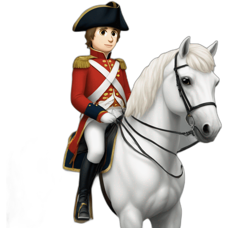 young napoleon on white horse emoji