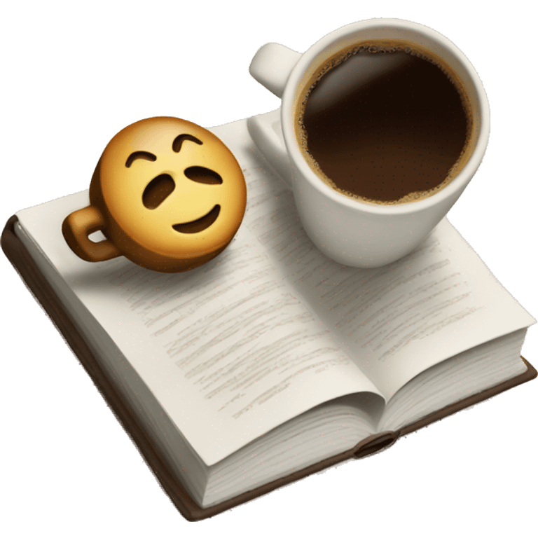 coffee and book emoji