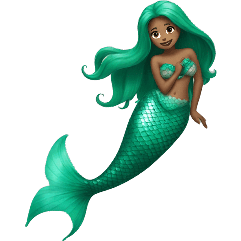 mermaid with green tail  emoji