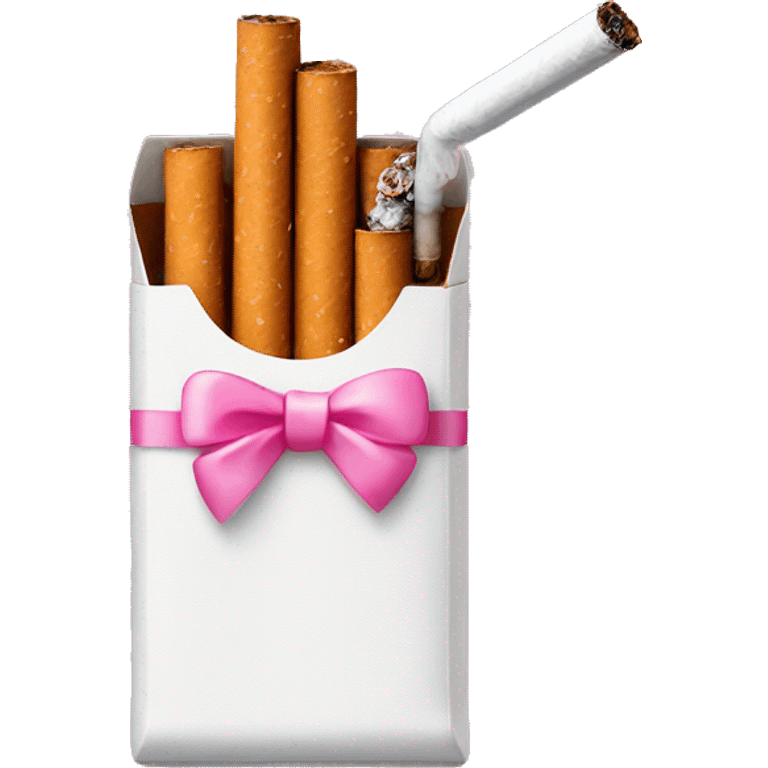 Cigarette with pink bow emoji