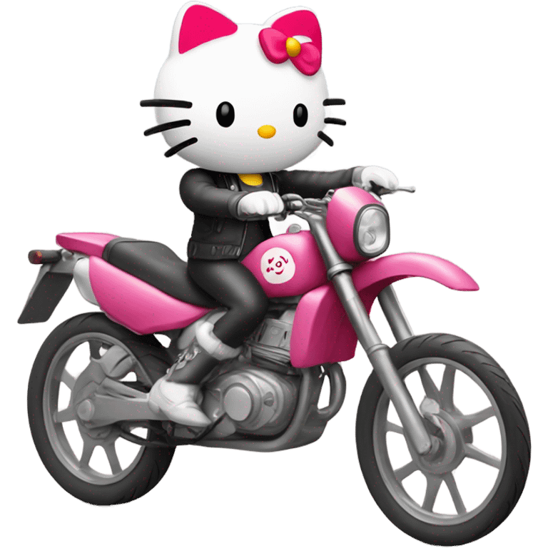 Hello kitty on a bike emoji