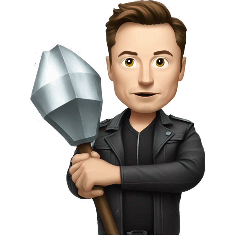 elon musk with a mace emoji