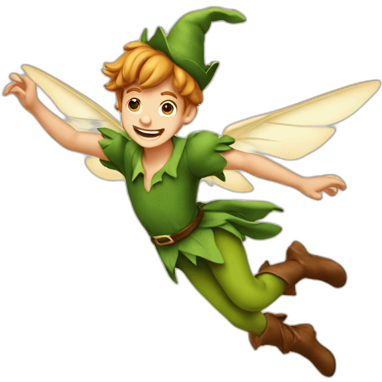 Peter pan flying emoji