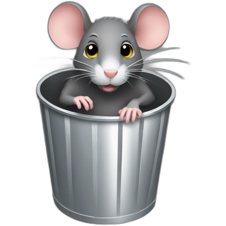 rat in a trash can emoji