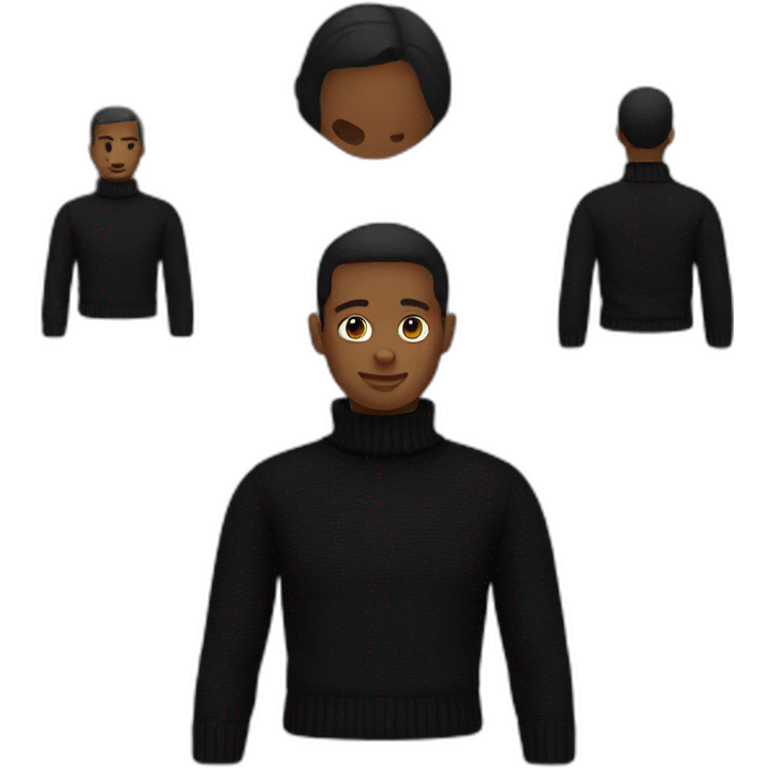 Black Turtleneck Sweater emoji