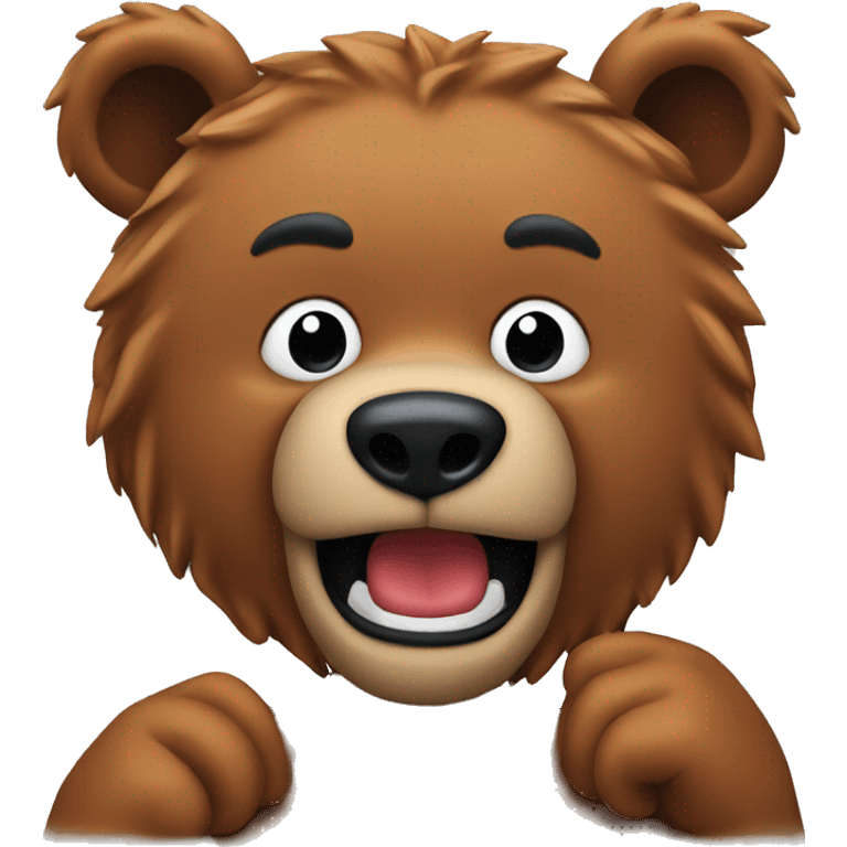 Chicago Bear with claws emoji