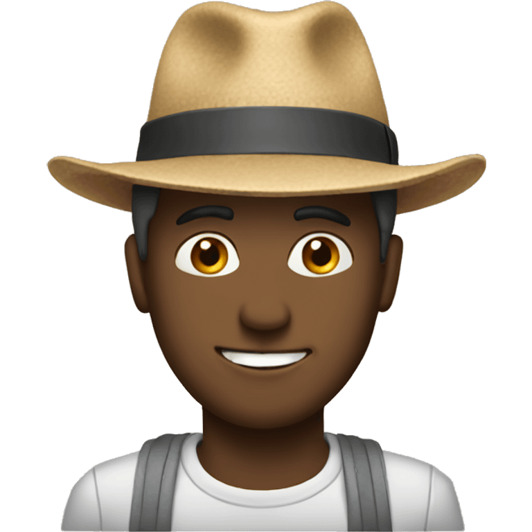 A guy with a hat emoji