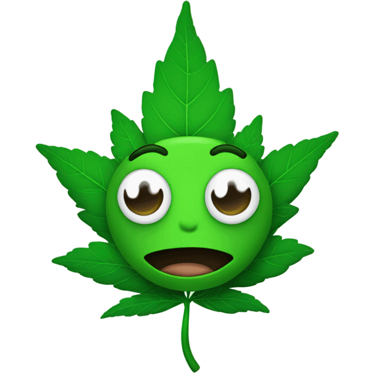 Cute marijuana lead  emoji