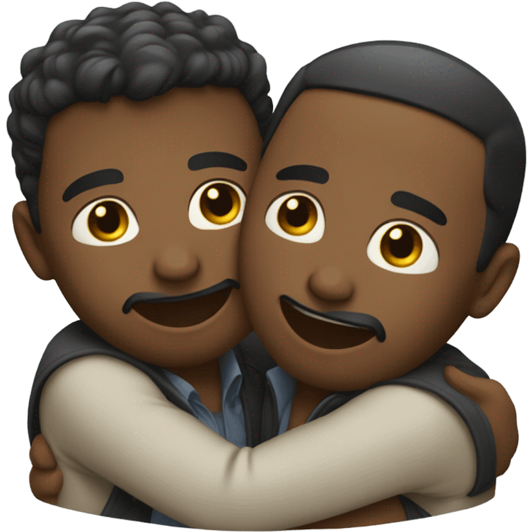 Gay couple hugging  emoji