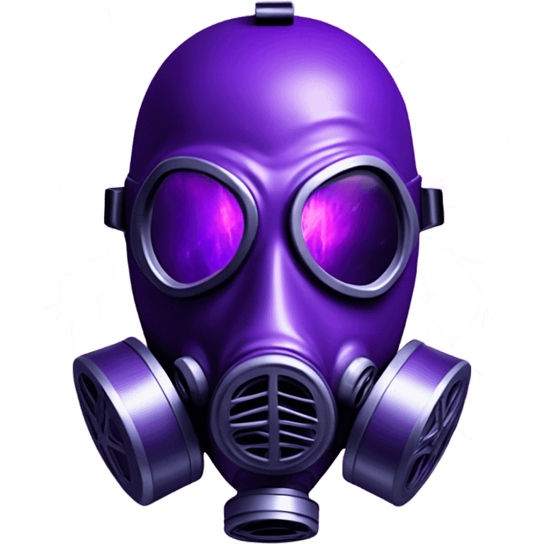 a gask mask and a purple lightning emoji