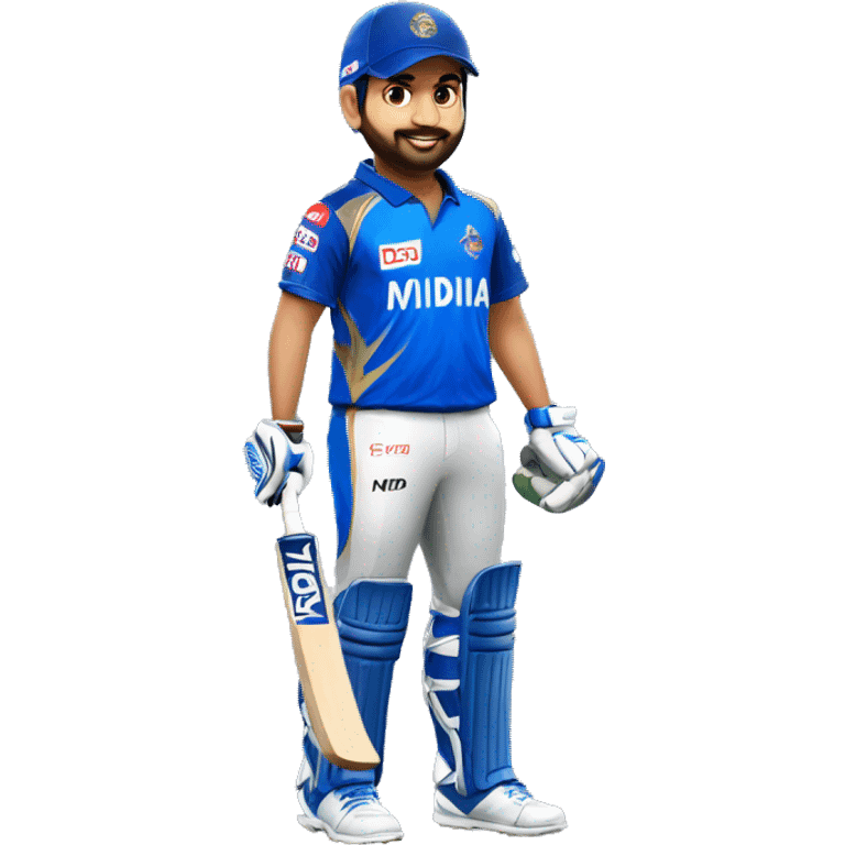 Rohit Sharma in Mumbai Indians Jersey emoji