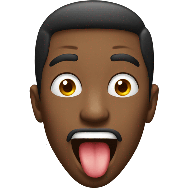 a man showing his tongue  emoji