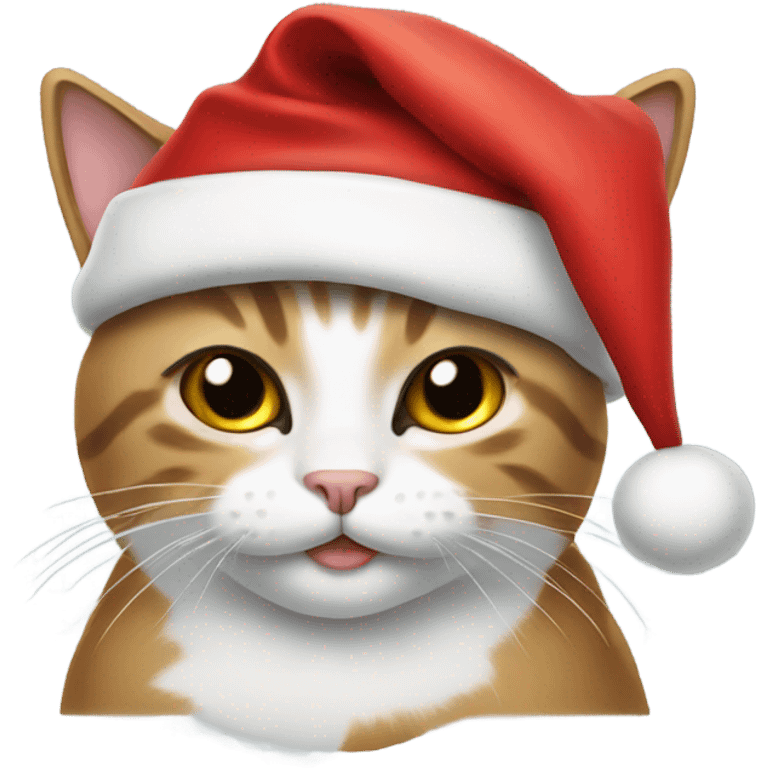 Cat in a Santa hat emoji