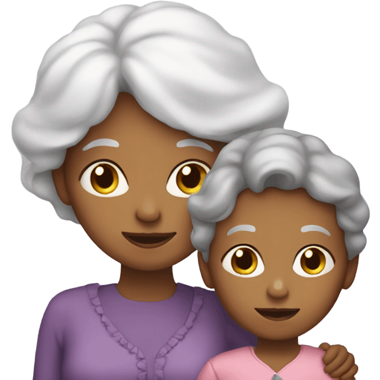 Grandmother with a girl emoji