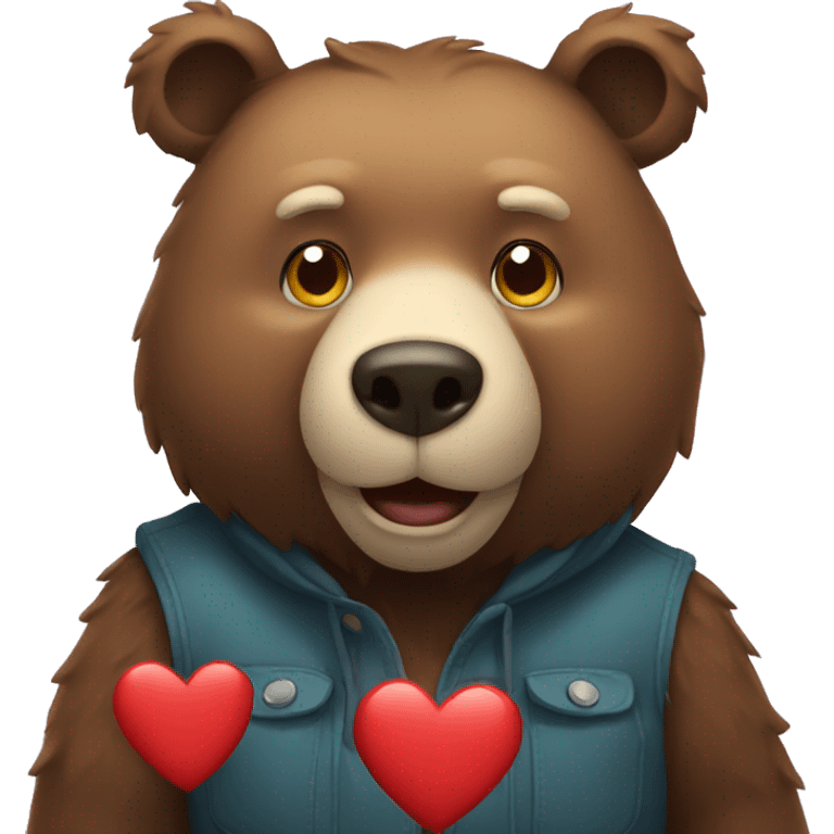 Bear with heart emoji