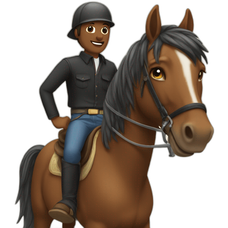 Ridng a horse emoji