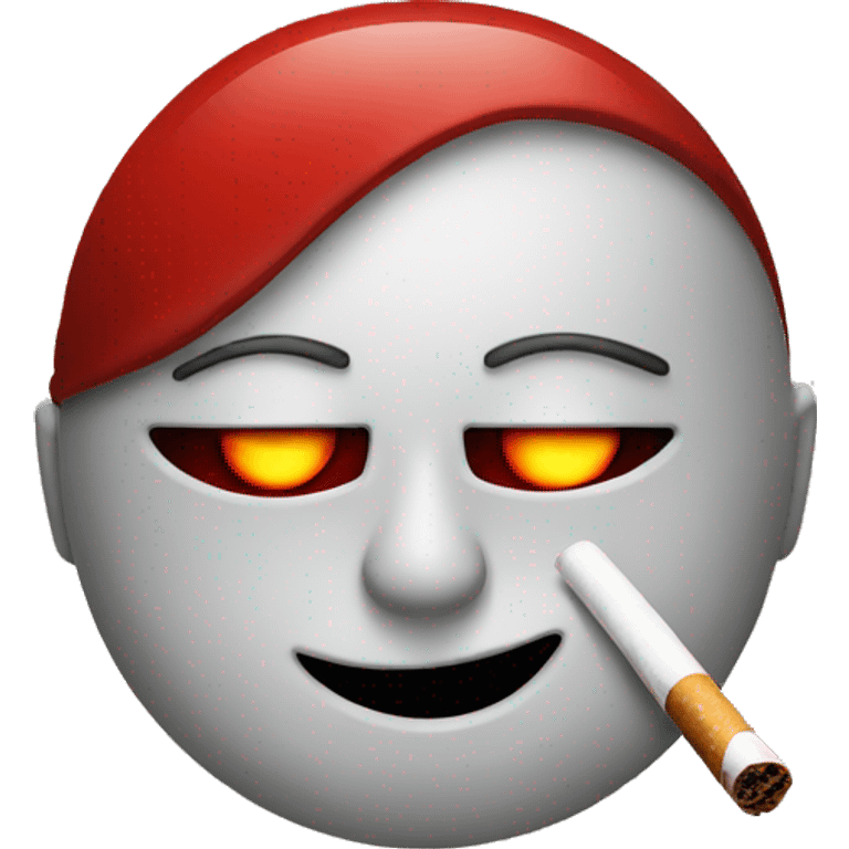 red eyes smoking emoji