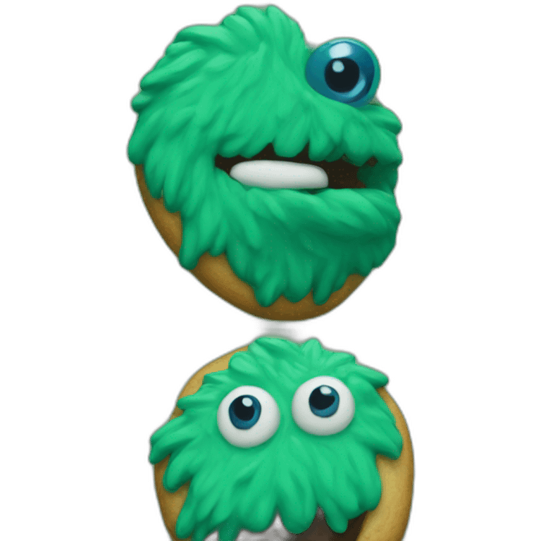 Cookie monster green emoji