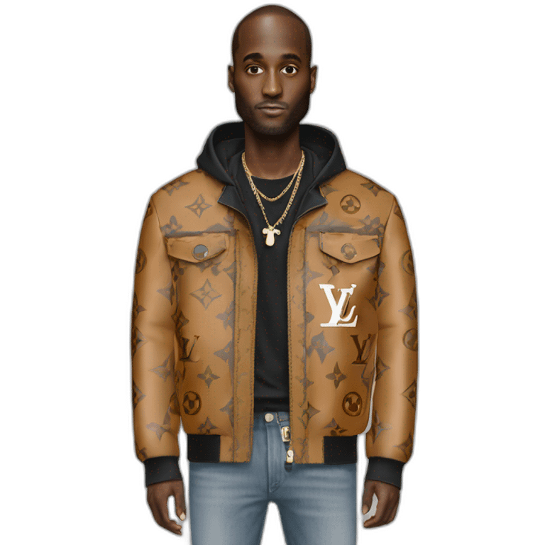 Virgil Abloh with louis Vuitton jacket emoji