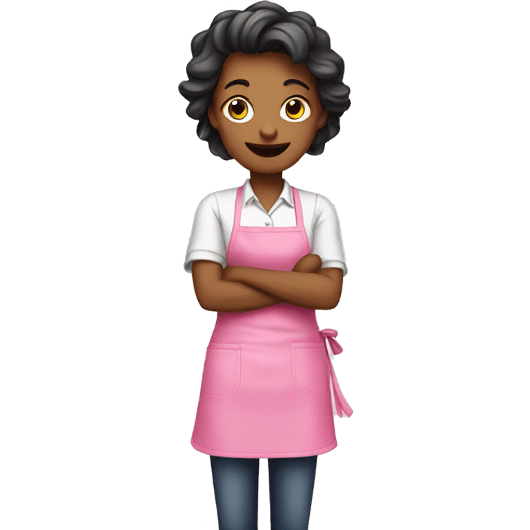 Pink apron  emoji