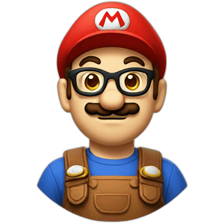 Super Mario nerd emoji