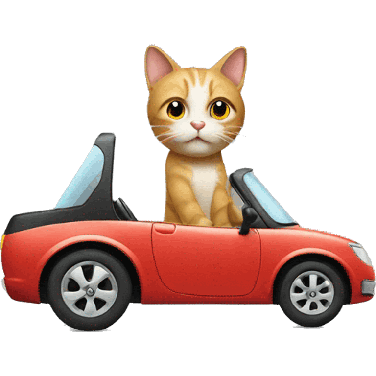 Cat driving a car emoji