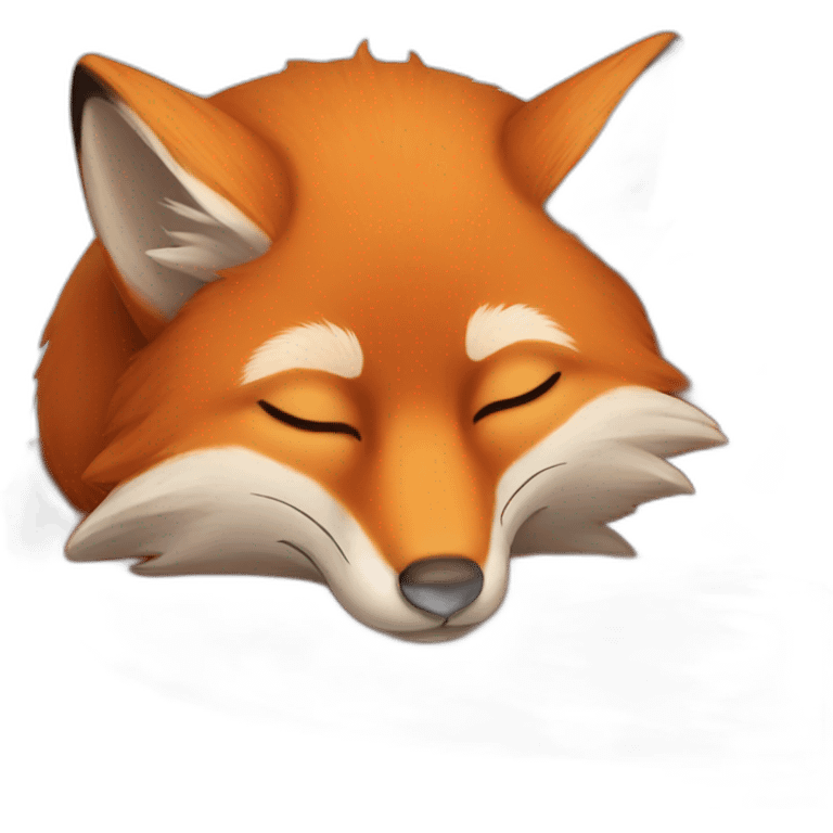 Sleeping fox emoji