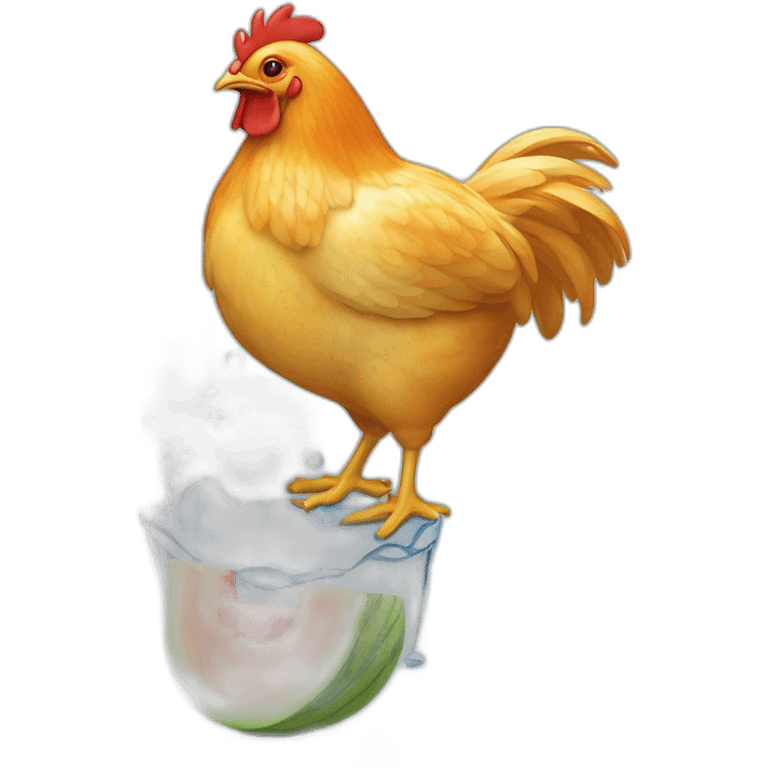 Poulet et melon d’eau emoji