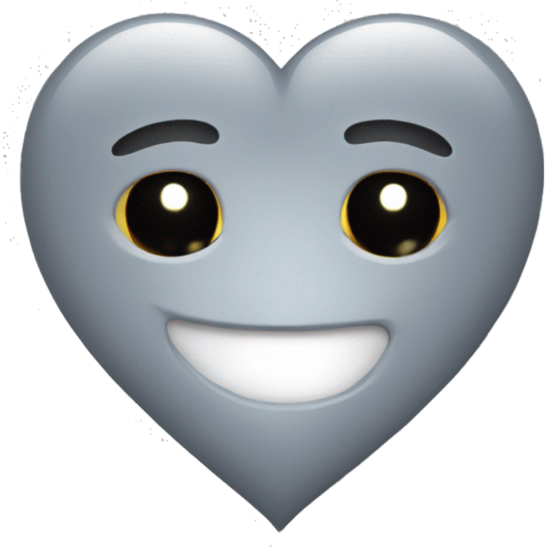 Shiny Grey Heart emoji