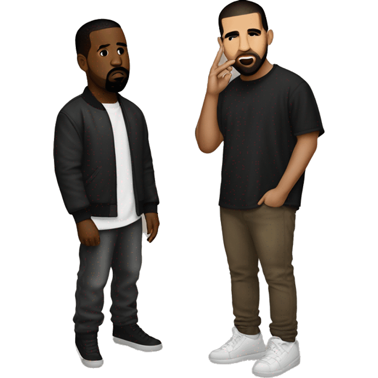 Kanye west with drake emoji