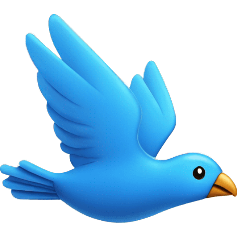 internet wifi blue bird flying emoji