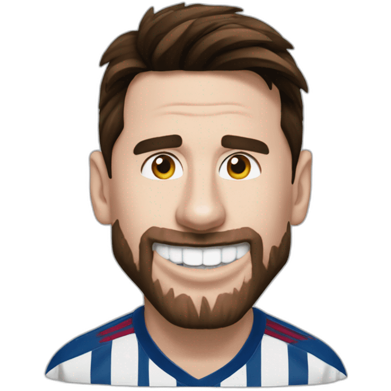 lionel messi avec une dent emoji