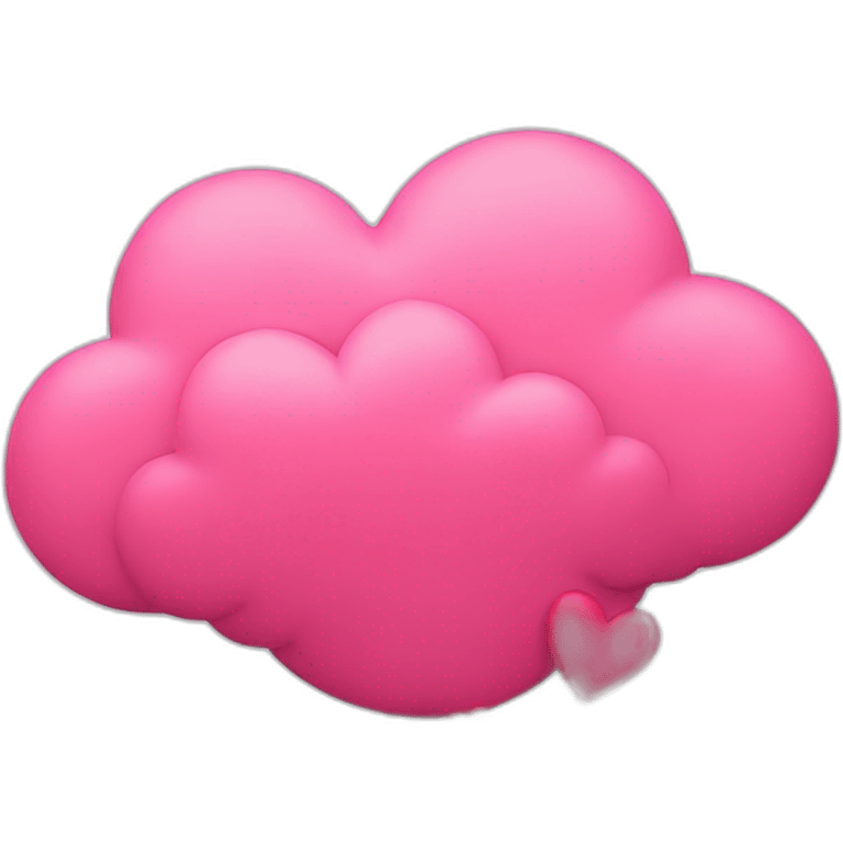 Pink Valentine cloud with hearts emoji