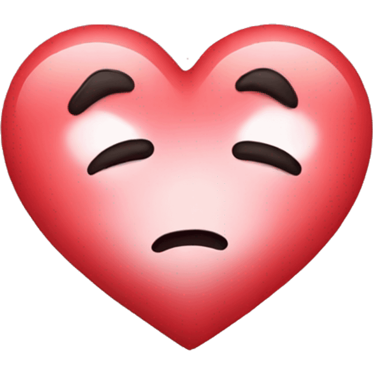 heart with sad  emoji