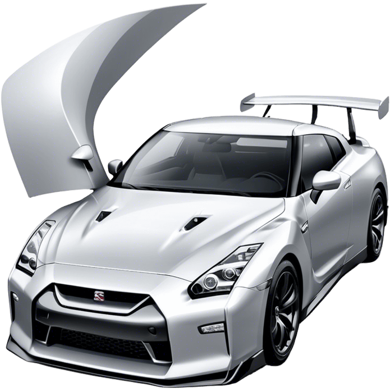 Nissan GT-R - Nissan (Model Year: 2022) (Iconic colour: Silver) emoji