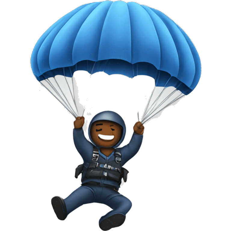 A man parachuting  emoji