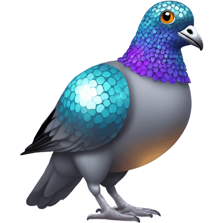 disco ball pigeon  emoji