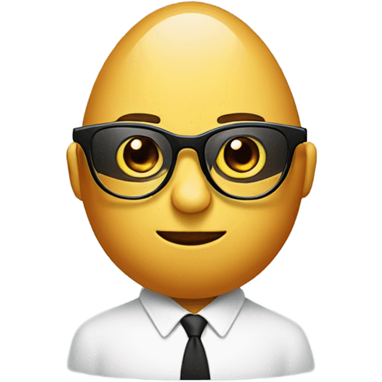 egg with glasses emoji