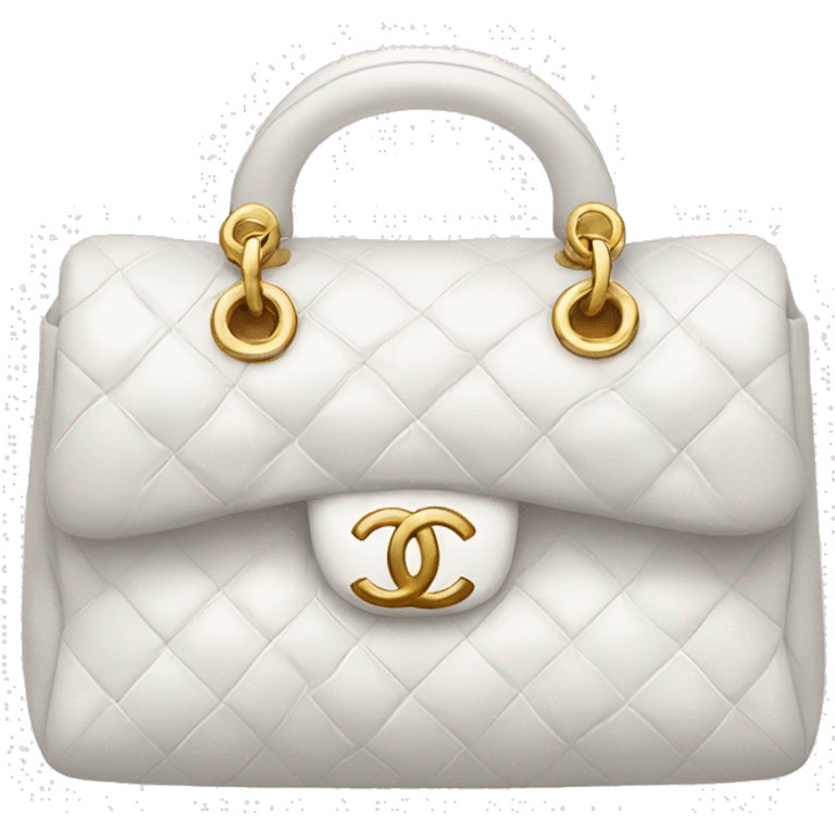 White Chanel bag  emoji